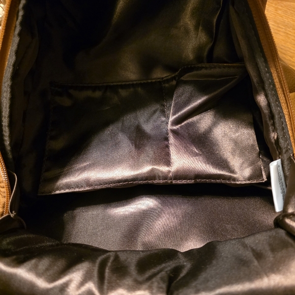 S-ZONE Brown Pebbled Leather Antit-Theft Backpack EUC - Picture 9 of 15